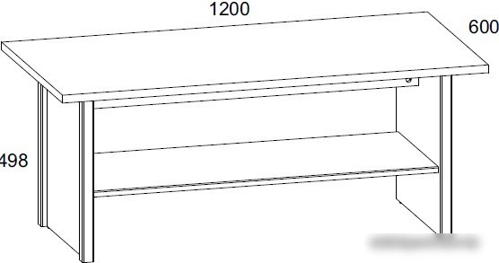 Журнальный столик Анрэкс Jazz 120x60 (каштан найроби/оникс)