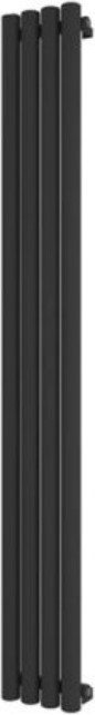 Стальной трубчатый радиатор Faberg Garmonia 1/50 (черный матовый RAL-9005, 4 секции)
