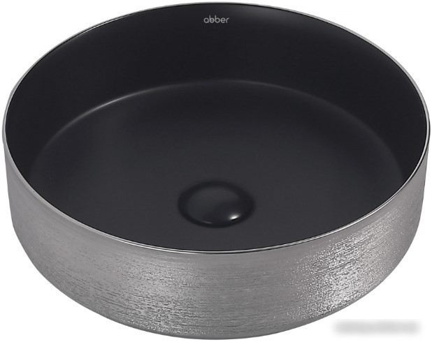 Умывальник Abber Bequem AC2109BS (черный матовый с серебром)