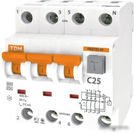 Дифференциальный автомат TDM Electric SQ0202-0017