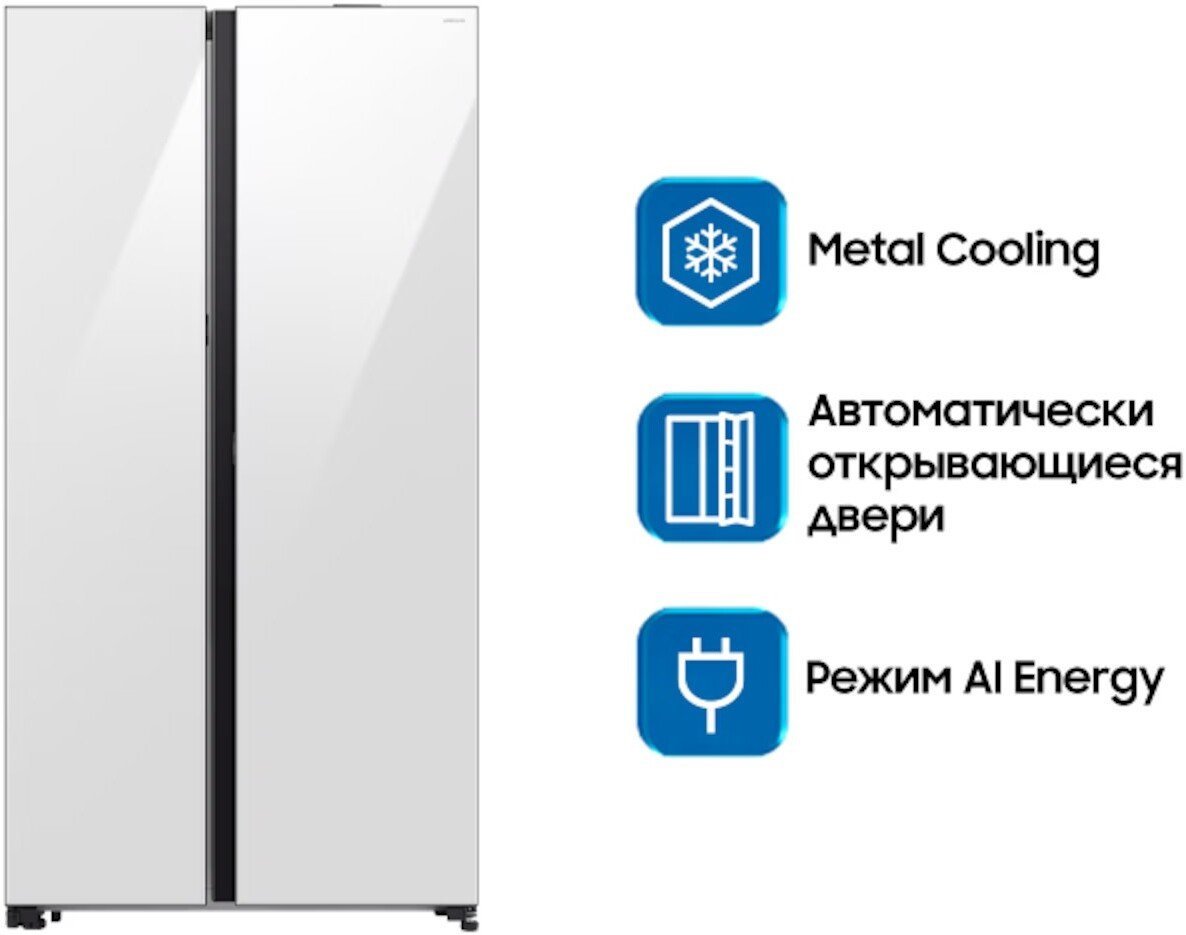 Холодильник side by side Samsung Bespoke RS80F65M1WWT