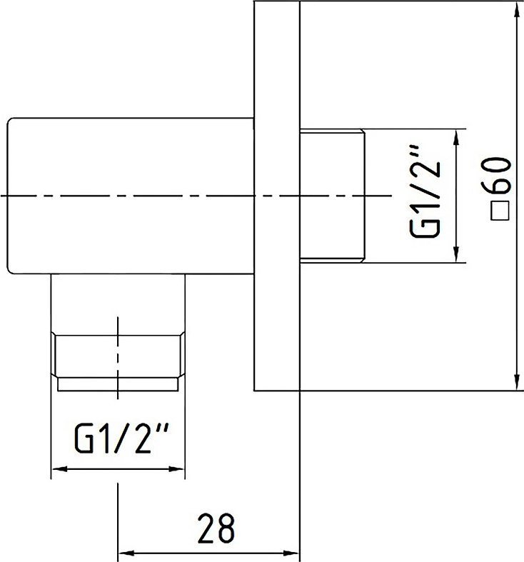 Шланговое подключение E.C.A Elea 102126388C1EX (черный матовый)