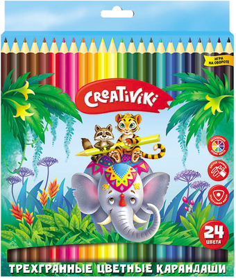 Набор цветных карандашей Creativiki КЦТ24КР (24 цвета)