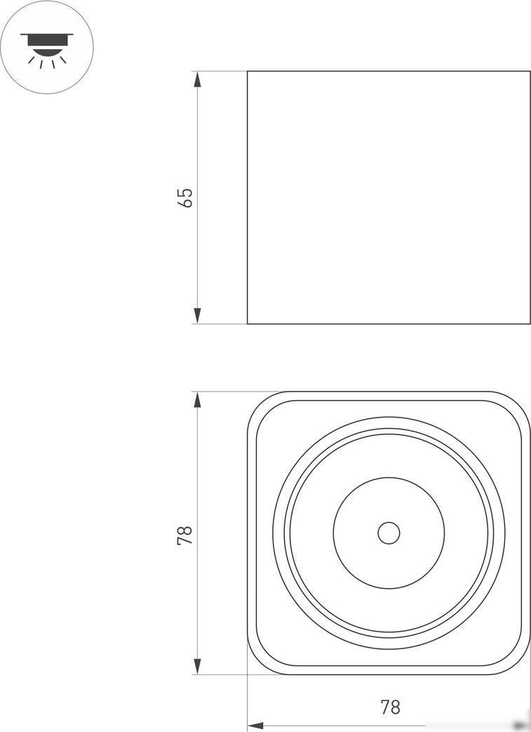 Припотолочная люстра Arlight SP-Dice-S78x78-10W Warm3000 046633