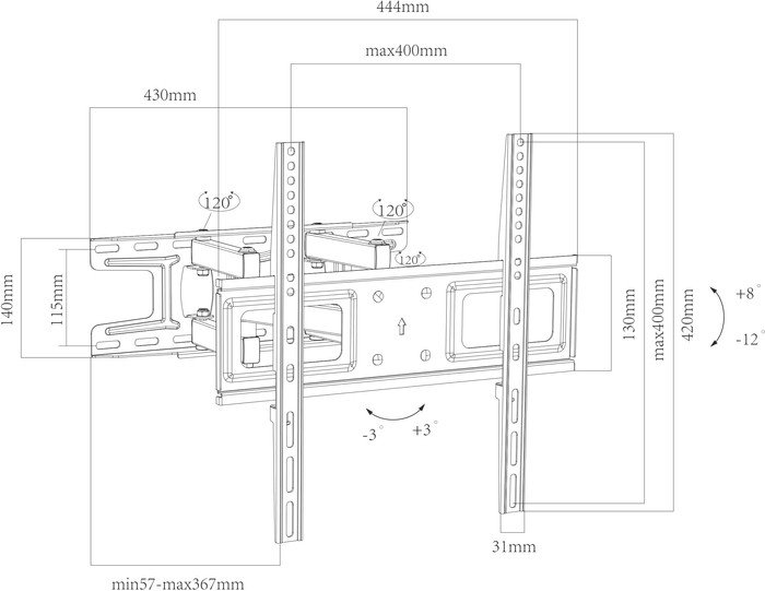 Кронштейн Metaldesign MD 3354 Full Motion