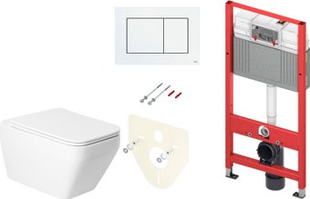 Унитаз подвесной Saniteco KW-9010W + TECE Kit 9400413
