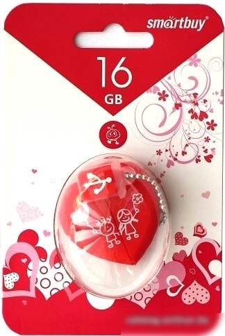 USB Flash Smart Buy Wild series Сердце 16GB (красный)