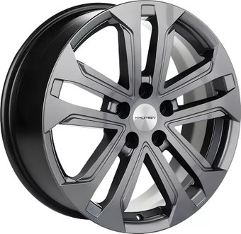 Литые диски Khomen KHW1803 Haval Dargo 18x7" 5x114.3мм DIA 66.5мм ET 40мм Gray