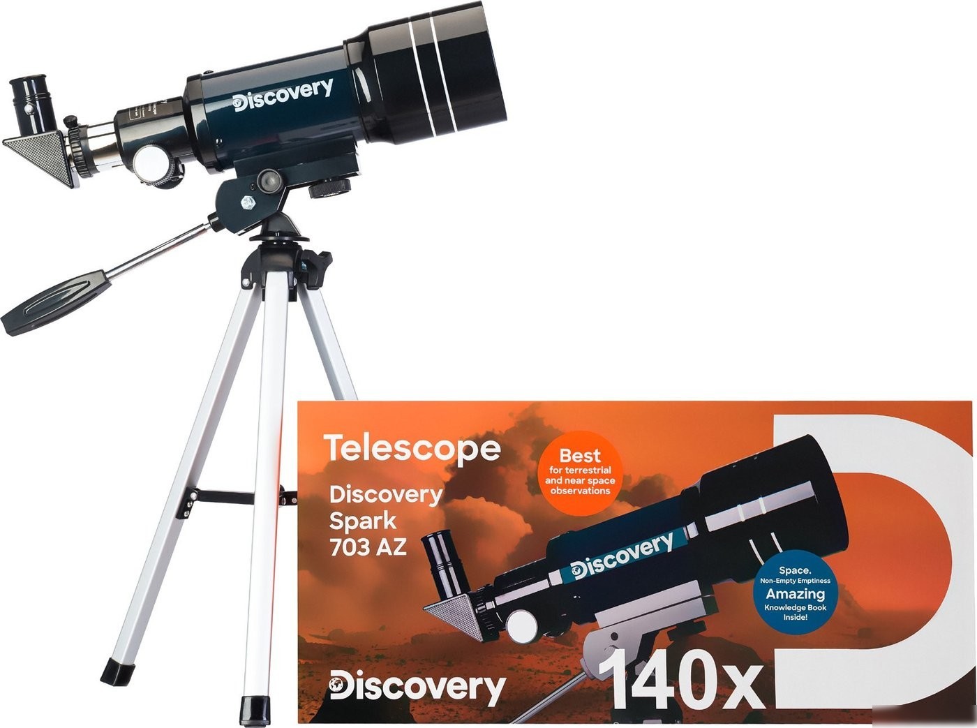 Телескоп Levenhuk Discovery Spark 703 AZ с книгой