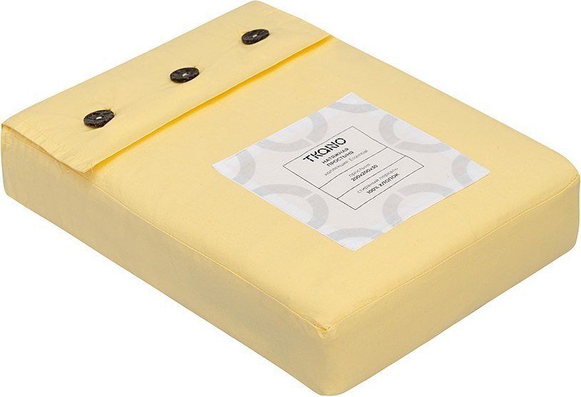 Постельное белье Tkano Essential TK24-FS0030 на резинке (светло-желтый)