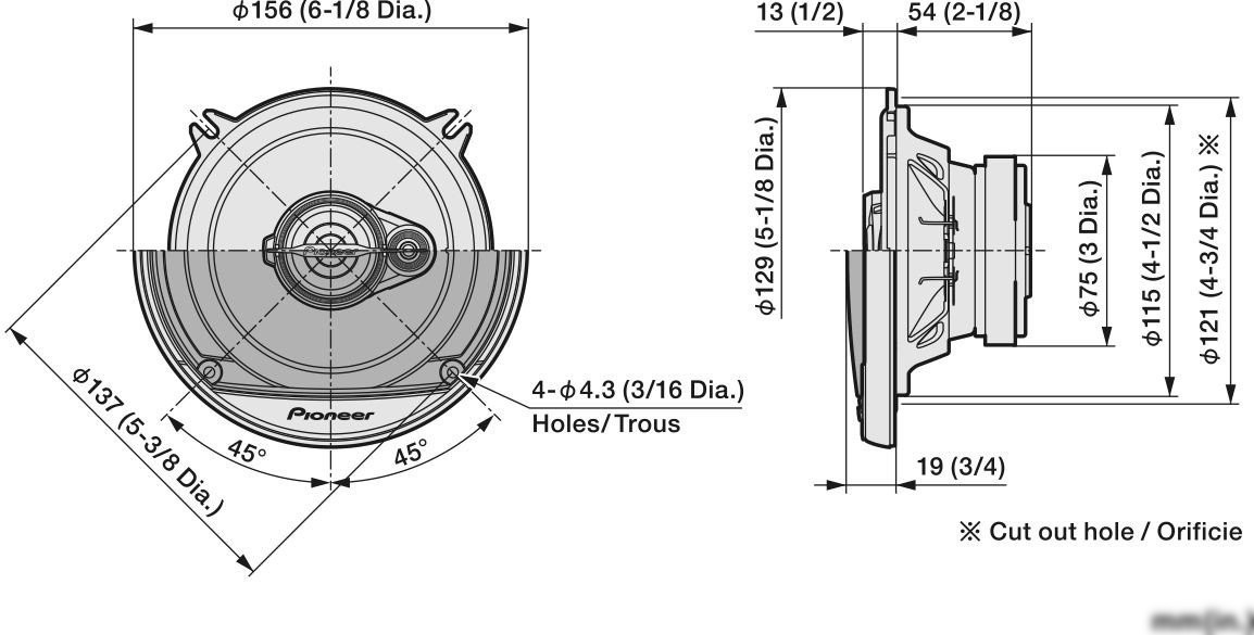 Коаксиальная АС Pioneer TS-A1371F