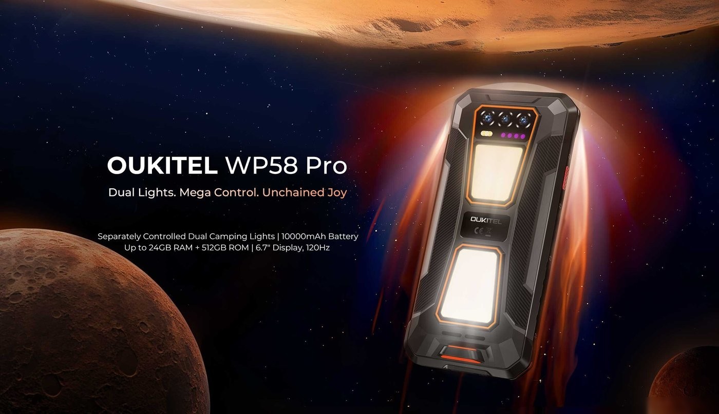 Телефон Oukitel WP58 Pro 8GB/512GB (черный)