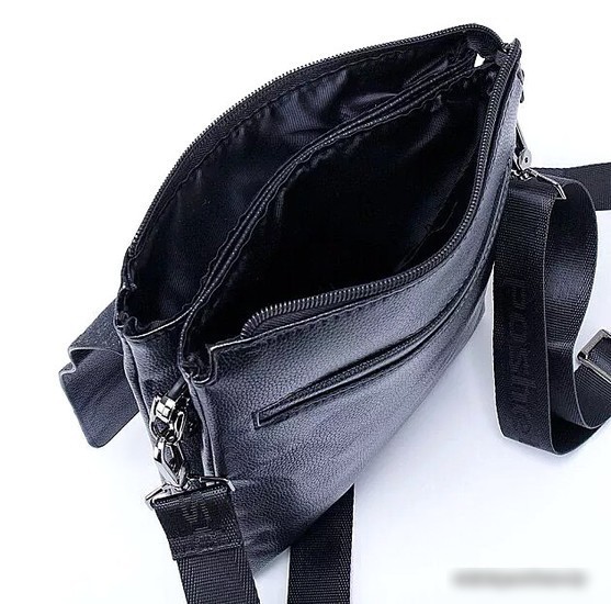 Мужская сумка Poshete 250-1346-3-BLK (черный)