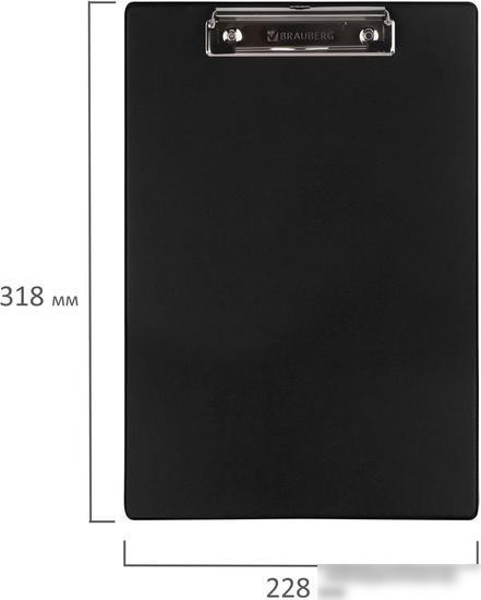 Планшет с зажимом BRAUBERG 232216 (черный)