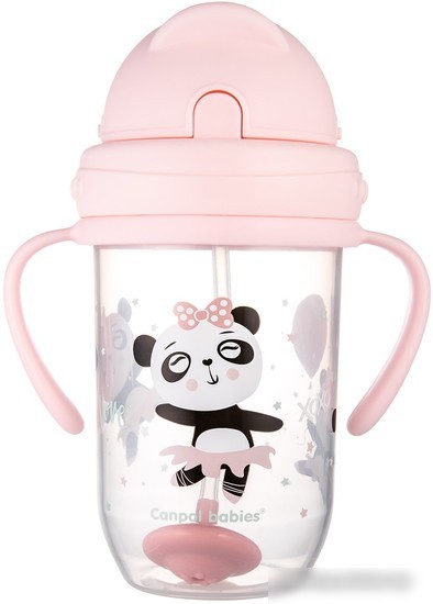 Поильник Canpol babies Exotic Animals 56/606 (270 мл, розовый)