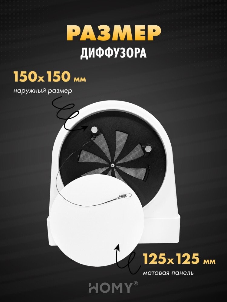 Вентиляционная решетка HOMY AO150WR