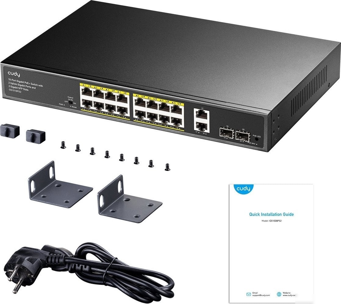 Неуправляемый коммутатор Cudy GS1018PS2 1.0