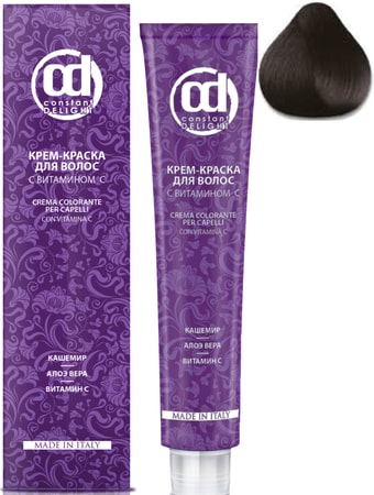 Крем-краска для волос Constant Delight Crema Colorante с витамином С 4/60 средне-кор-ый шоколадно-натур