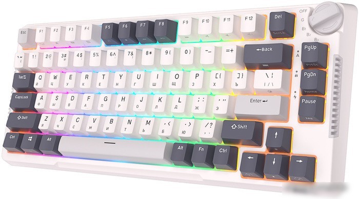 Клавиатура Royal Kludge RK-H81 RGB (белый, RK Cyan)