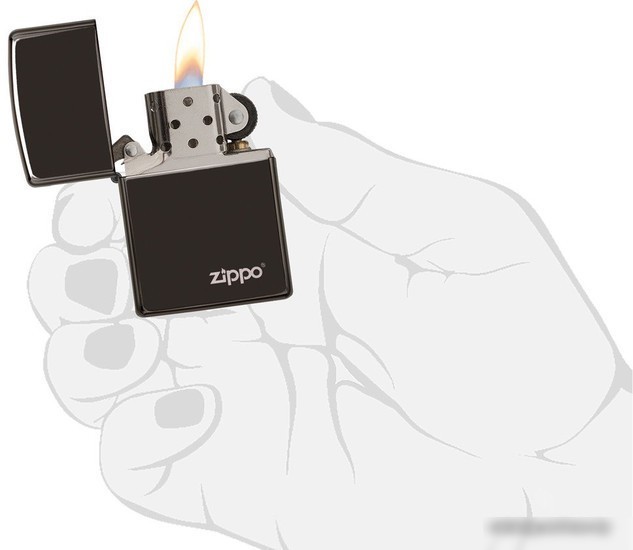 Зажигалка Zippo Ebony Zippo Logo [24756ZL-000003]