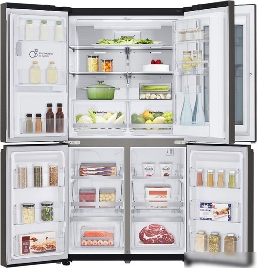 Многодверный холодильник LG DoorCooling+ InstaView Door-in-Door GR-X24FMKBL