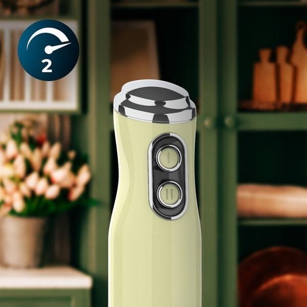 Погружной блендер Cecotec Power RetroGreen 1200MAX Cream&Crush