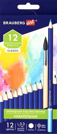 Набор акварельных карандашей BRAUBERG Art Classic 181529 (12 цв)