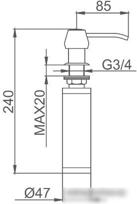 Дозатор для жидкого мыла Granula 1403 (пирит)