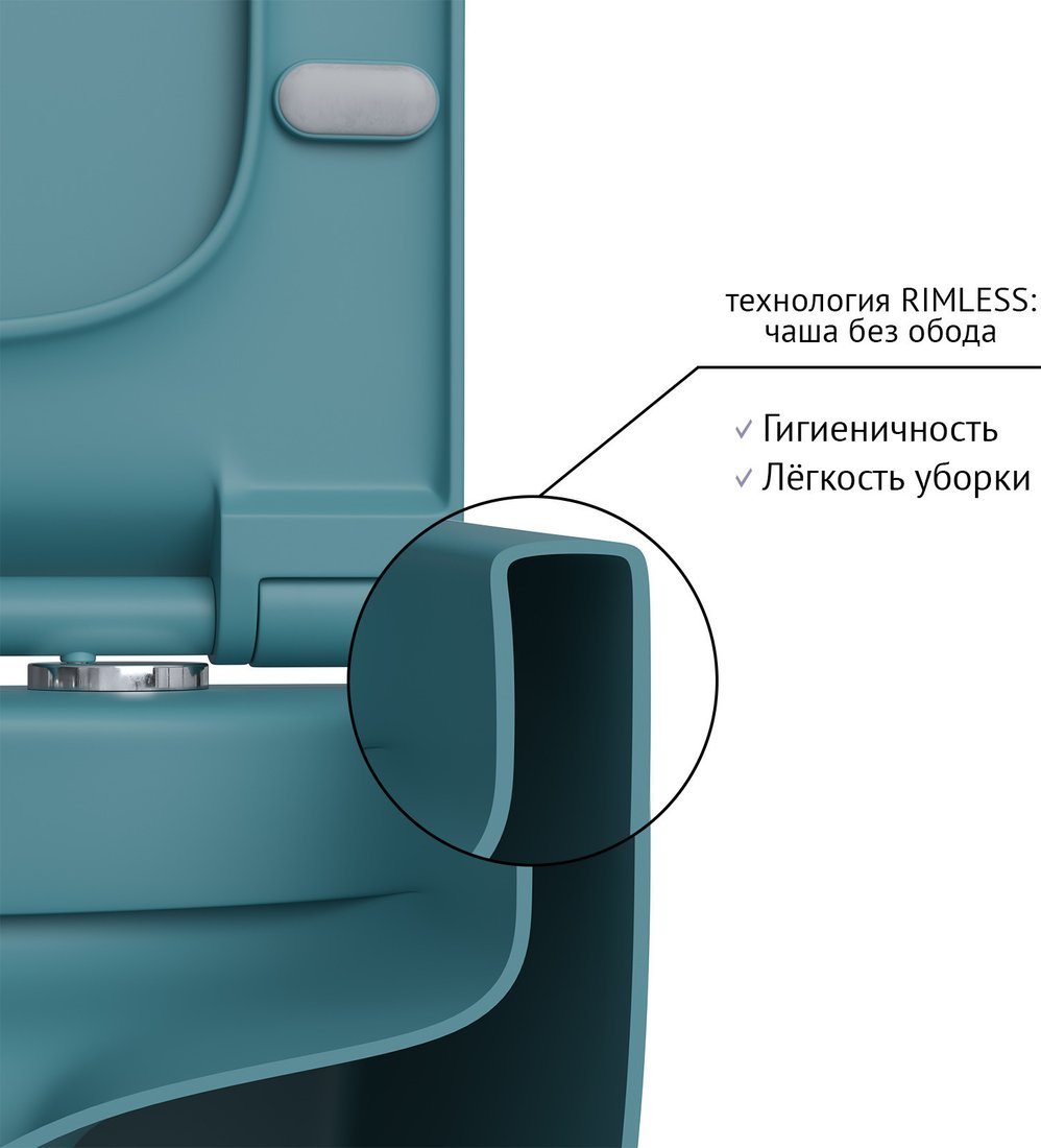 Унитаз подвесной Berges Wasserhaus Ego XL Rimless 082040