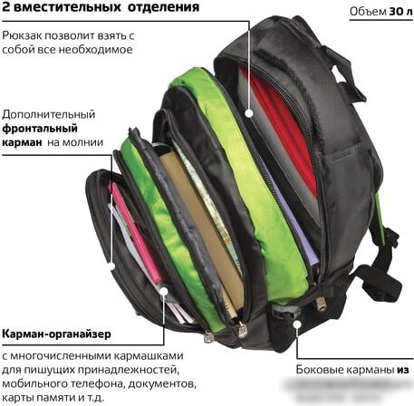 Рюкзак BRAUBERG Лайм 225524