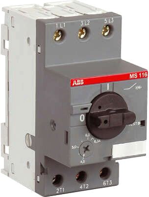 Выключатель автоматический ABB MS116-0.63 0.63А 0.12кВт 50кА 1SAM250000R1004