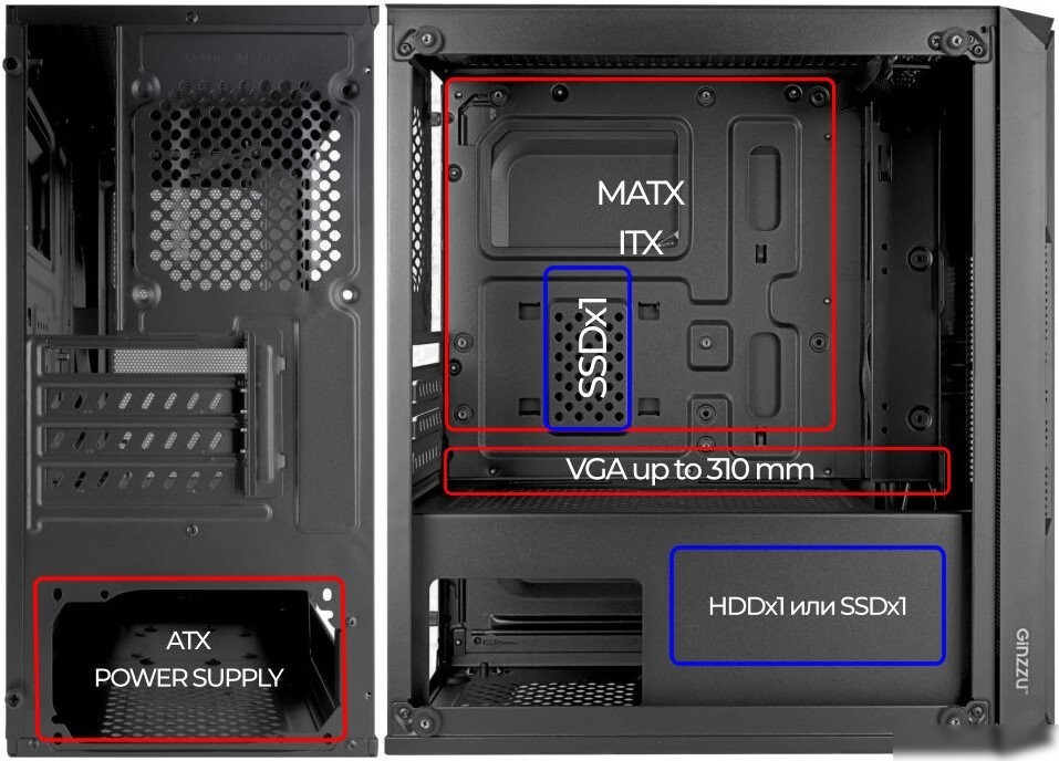 Корпус Ginzzu CL590