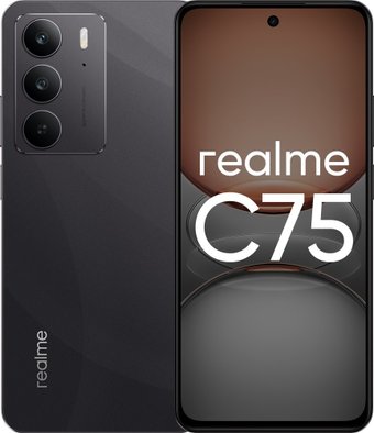Телефон Realme C75 RMX3941 8GB/128GB (черный)