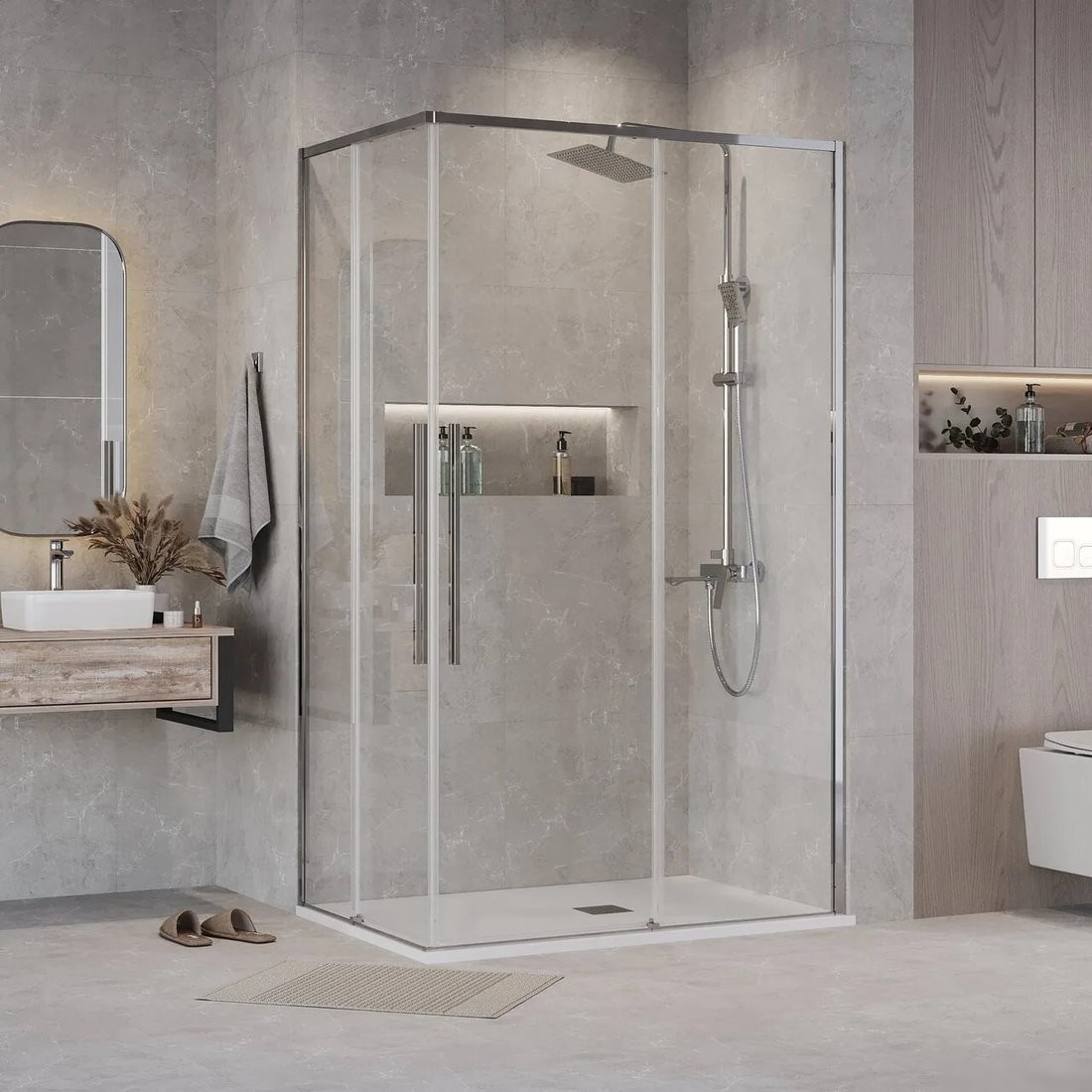 Душевой уголок Grossman Galaxy 120x70x195 300.K33.01.1270.10.00 (хром/прозрачное стекло)