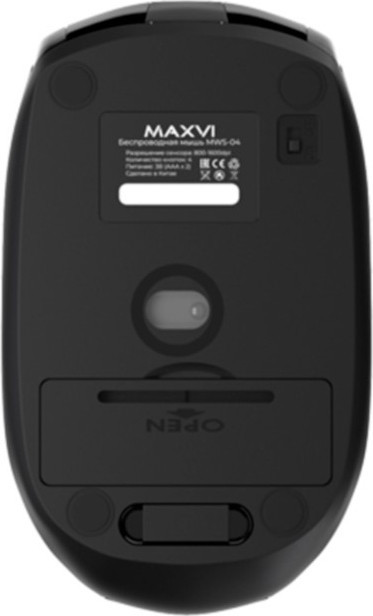 Мышь Maxvi MWS-04 (черный)
