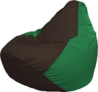 Кресло-мешок Flagman Груша Медиум XL Г1.1-321 (коричневый/зелёный)