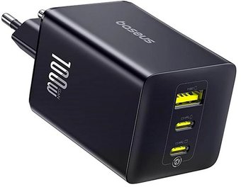 Сетевое зарядное Baseus EnerFill FE11 Fast Charger 2C+U 100W EU (черный)
