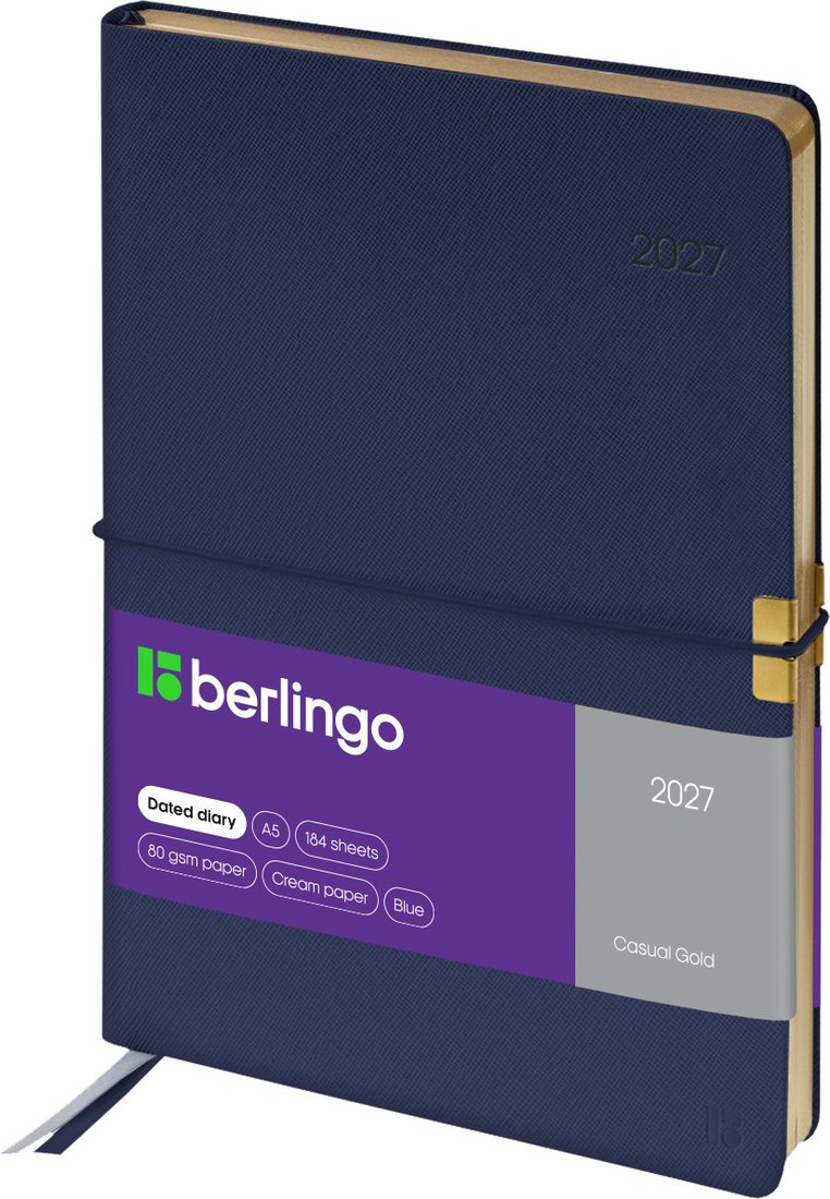 Ежедневник Berlingo Casual Gold 2027г DD7_F0002 (184л, синий)