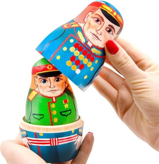 Развивающая игрушка Брестская Матрешка Содаты великой победы (набор 7 шт)
