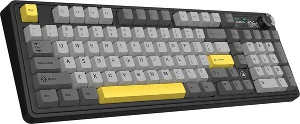 Клавиатура Ajazz AK980 V2 (черный/серый/желтый, Ajazz Gift)