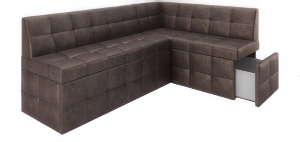 Угловой диван Мебель-АРС Атлантис правый 190x84x120 (серо-шоколадный Star Velvet 60 Cofee)
