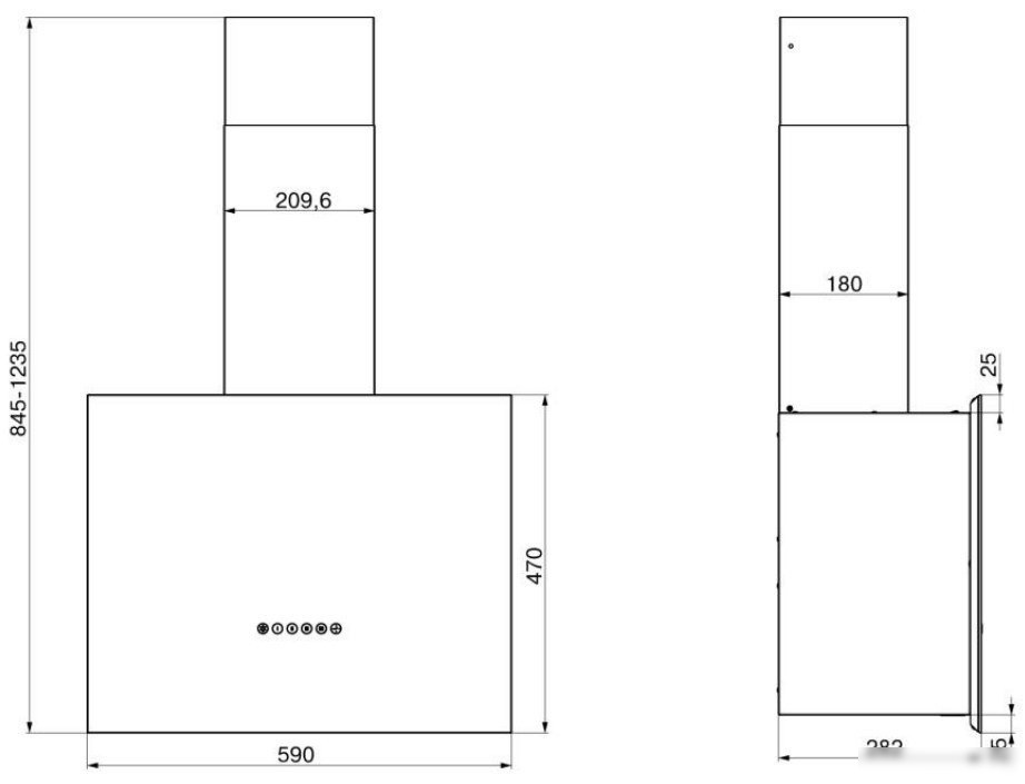 Кухонная вытяжка Elikor Метеорит 60П-700-Э4Д 192316 (черный)