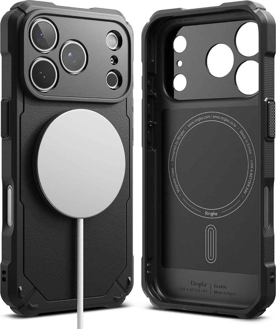 Чехол для телефона Ringke Rugged Gear Magnetic для iPhone 17 Pro (Black)