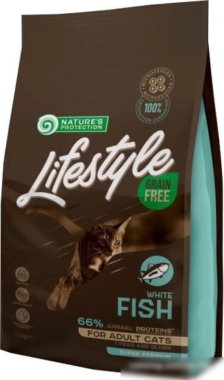 Сухой корм для кошек Nature's Protection Lifestyle с белой рыбой NPLS45959 (1.5 кг)