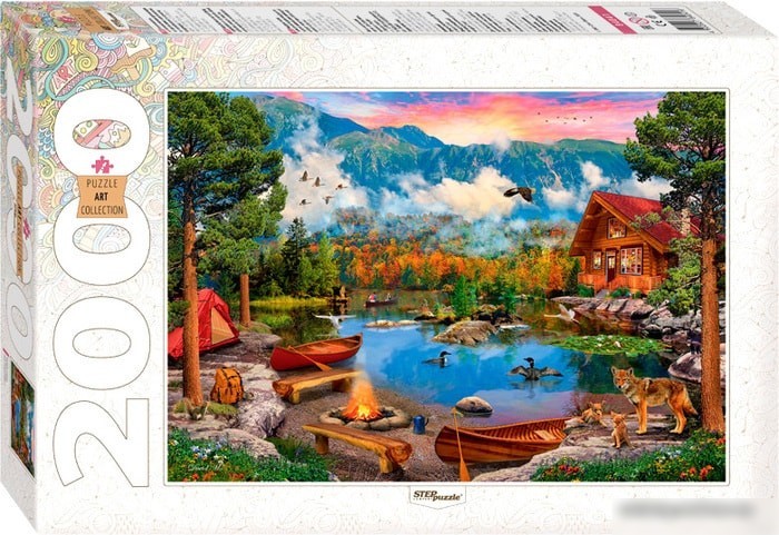 Пазл Step Puzzle Коттедж на берегу озера Пазл Step Puzzle Коттедж на берегу озера