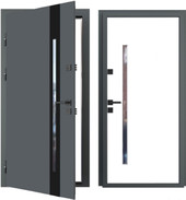 Металлическая дверь Guard Inox Black 2 96x205 (левая, Ral 7016/экосатин белый)