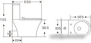 Унитаз CeramaLux 1217-P
