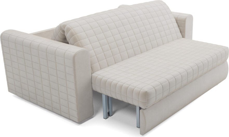 Диван Мебель-АРС Аккордеон Барон №5 НПБ 155x200 (бархат бежевый Star Velvet 6 Light Beige)