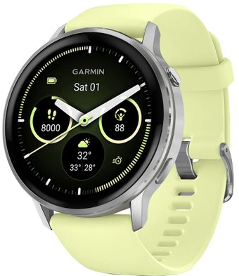 Умные часы Garmin Venu 4 45 мм (серебристый/желтый)