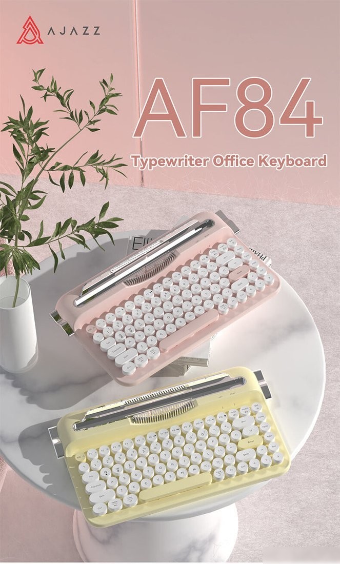 Клавиатура Ajazz AF84 (белый/желтый)